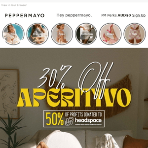 30% OFF APERITIVO COLLECTION 🍸🤑