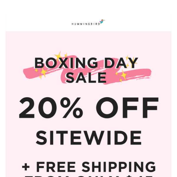 20% OFF STOREWIDE | BOXING DAY SALE 🥊