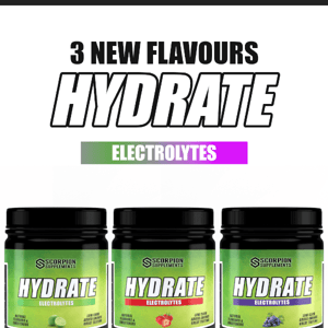 New 💦 Hydrate 💦 Flavours