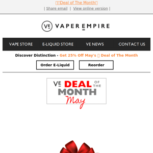 Enjoy 25% OFF May's Deal of the Month