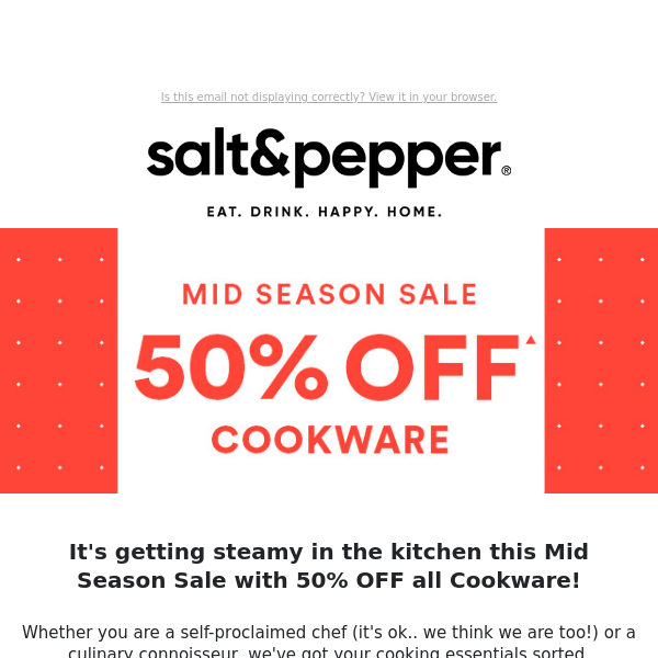 50% OFF Cookware 🍳