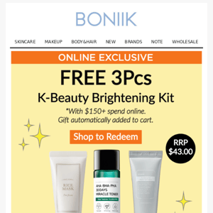 FREE K-Beauty Brightening Kit + our top product picks 🤩