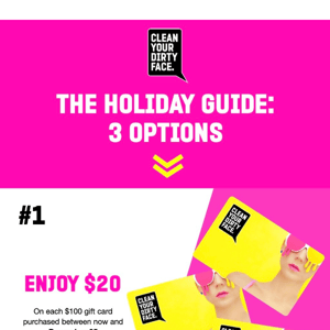 The Holiday Guide: 3 options 💂