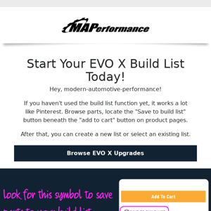 Start Your Dream EVO X Build Today!😎