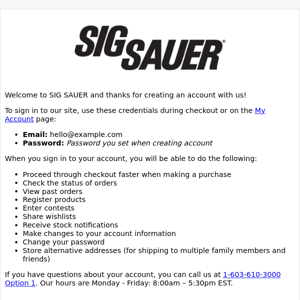 Welcome, Sig Sauer!