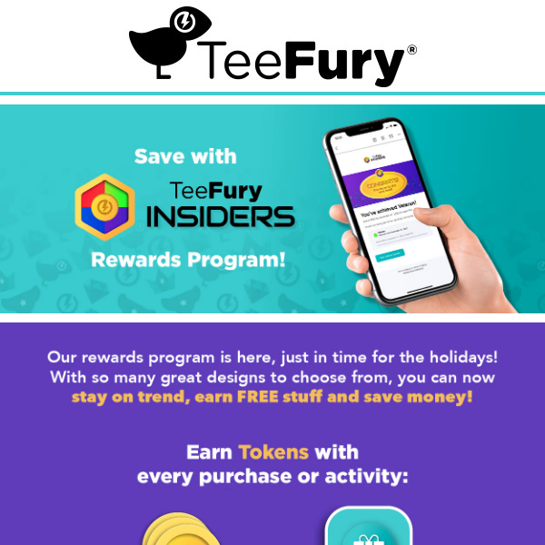🥳 New: TeeFury Rewards Program Is Here
