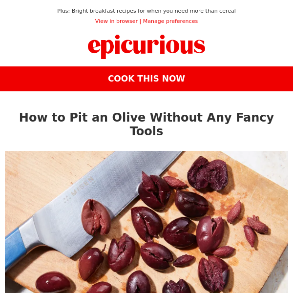 This is the only way to pit an olive
