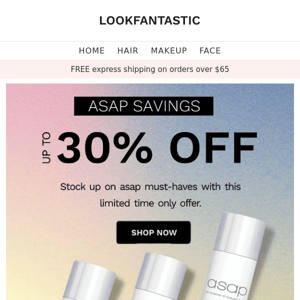 ASAP FLASH ⚡️ Up To 30% Off