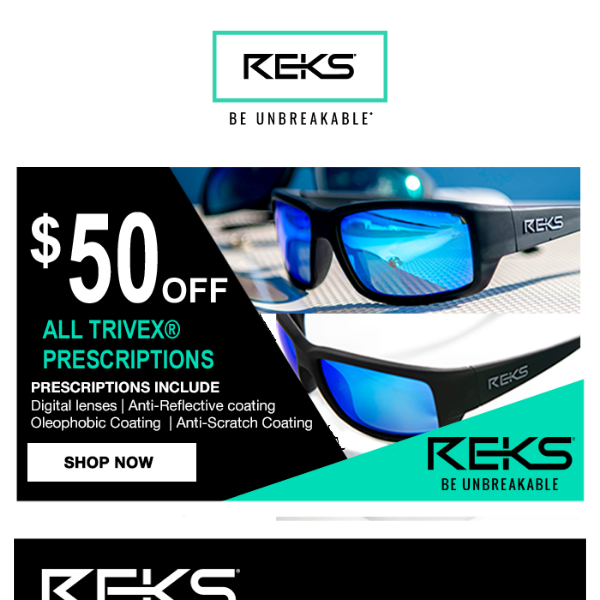 $50 Off All Prescription Trivex® Sunglasses