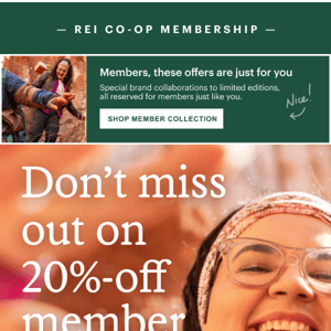 Don’t Miss Out on 20%-Off Member Coupons