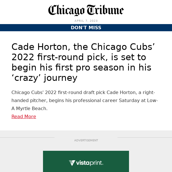 Cubs’ first-round pick begins ‘crazy’ journey