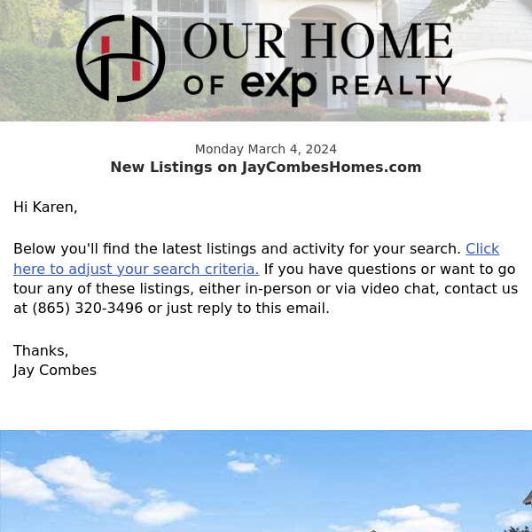 New Property Listings on JayCombesHomes.com