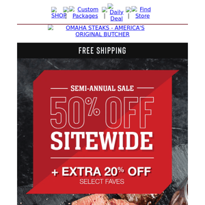 Hurry! 50% OFF SITEWIDE + EXTRA 20% off ends tonight.