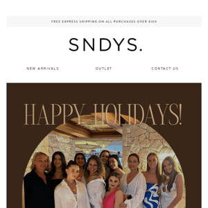 Happy Holidays 🎄 Love, SNDYs