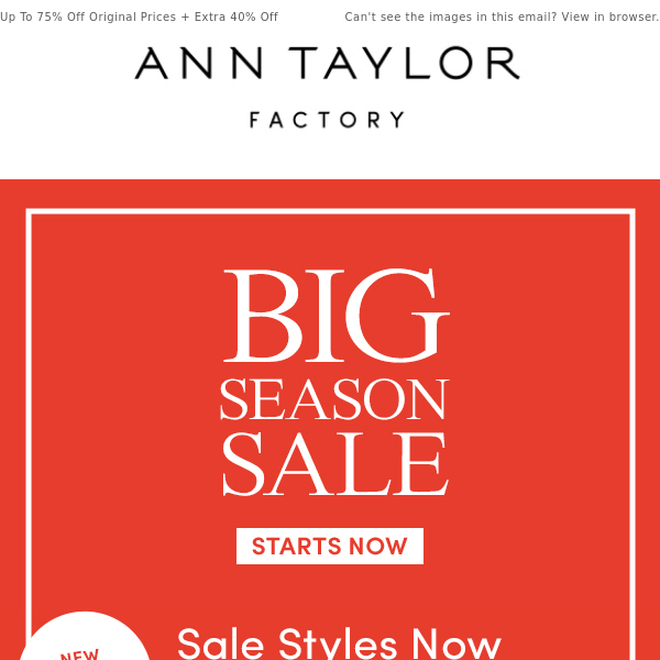 The BIGGEST Sale Of The Season Starts NOW