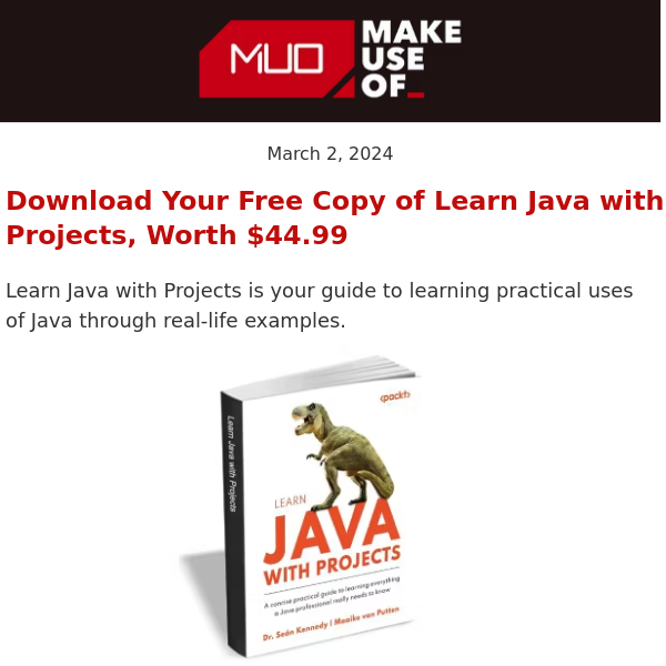 FREE EBOOK 📣 Learn Java with Projects