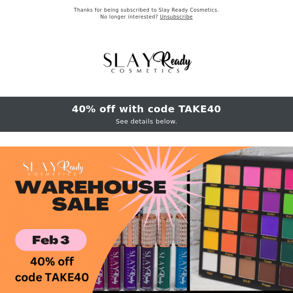 It’s a warehouse sale! 