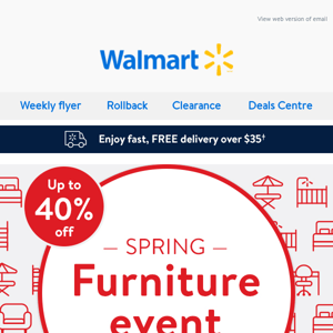 Spring into savings: Up to 40% off furniture 🛋️