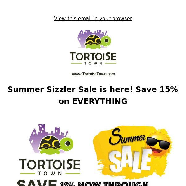 Check out these baby tortoises during our Summer Deals!