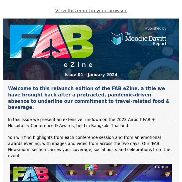 The FAB eZine: Review of a memorable Airport Food & Beverage + Hospitality Conference & Awards 2023