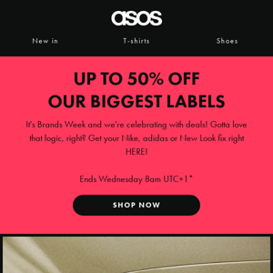 Up to 50% off our BIGGEST labels! 🚨😱