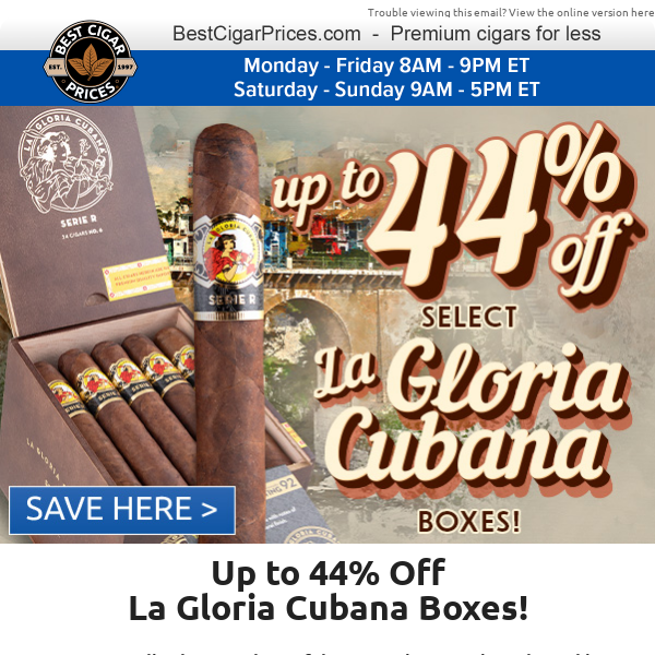 💃 Up to 44% Off La Gloria Cubana Boxes 💃