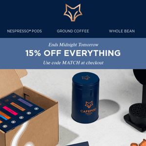 15% OFF Everything 👀