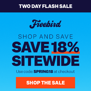 NOW LIVE: Spring Flash Sale