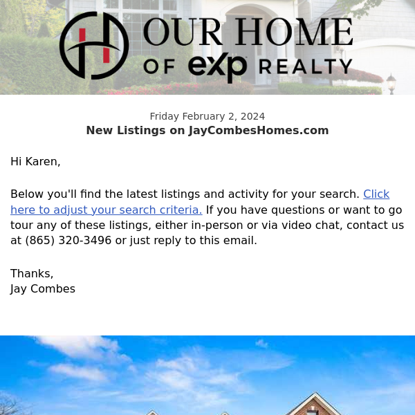 New Property Listings on JayCombesHomes.com