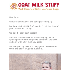 It's Baby Goat Season!