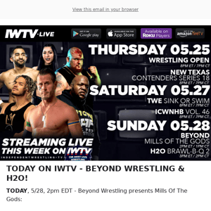 TONIGHT on IWTV - Beyond & H2O!