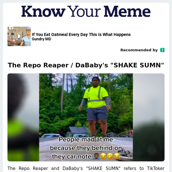 The Repo Reaper / DaBaby's "SHAKE SUMN"