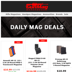 Start Your Week Off With These Deals! | Amend2 AR-15 30rd  Mag for $11
