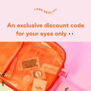An exclusive discount code for you…