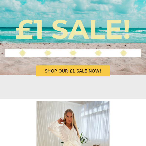 MEGA SALE! OUR £1 SALE IS BACK NOW!