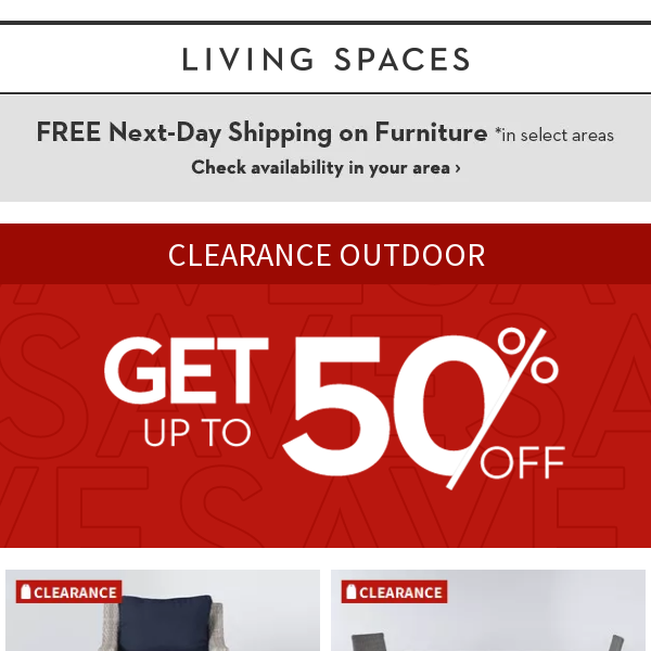 OUTDOOR CLEARANCE for Year-Round Entertaining