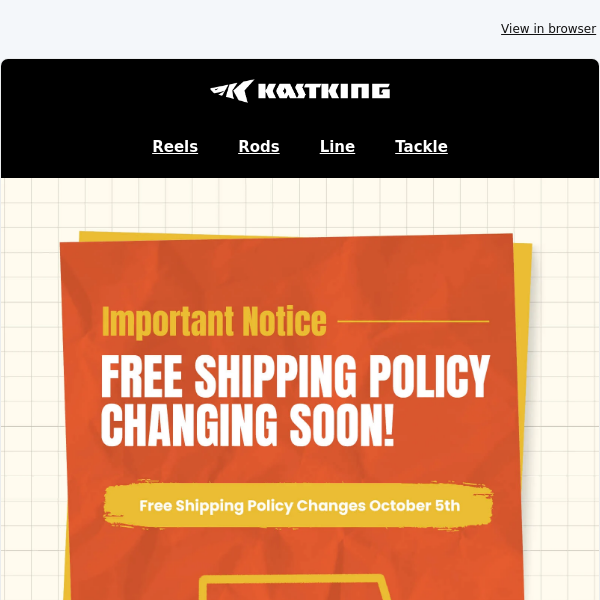 Important Notice: Free Shipping Policy Changing Soon!