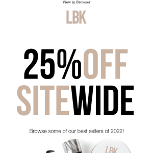 FINAL HOURS: 25% OFF SITEWIDE