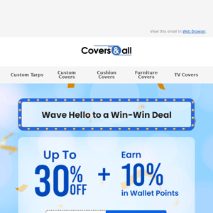 Up To 30% OFF + COV Wallet Points = Win-Win Deal