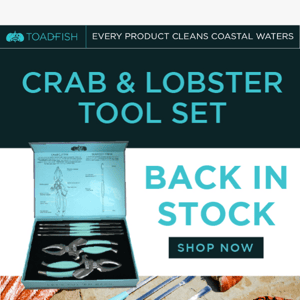 Crab & Lobster Sets are BACK IN STOCK!