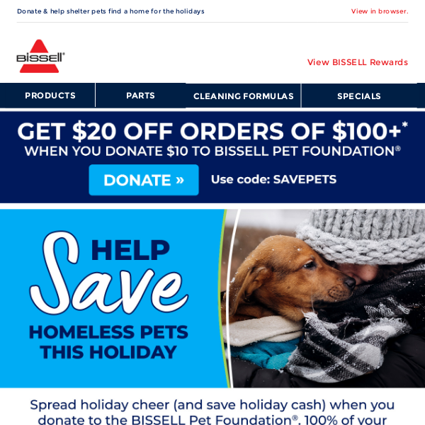 Get $20 off your order & help save pets 🐾