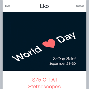 World ♥️ Day Sale | $75 Off + FREE Case