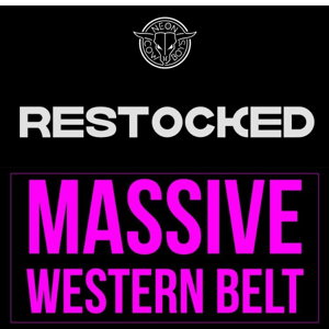 RESTOCKED 🟢 Massive Western Belt!!