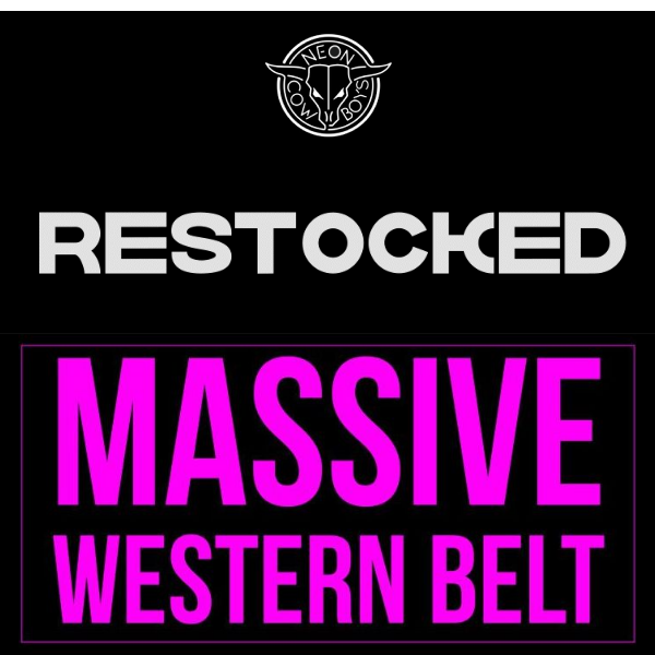 RESTOCKED 🟢 Massive Western Belt!!