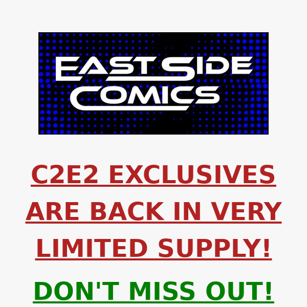 🔥 PRE-SALE TOMORROW at 2PM (ET) 🔥C2E2 EXCLUSIVES PREDATOR #1 RAHZZAH VIRGIN & DAREDEVIL #1 MAER ARE BACK!🔥PRE-SALE SUNDAY (8/07) at 2PM (ET)/11AM (PT)