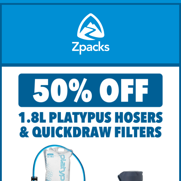 50% Off Platypus 1.8L AND Quickdraw Filters 💦