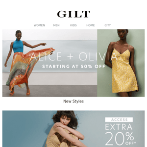 New alice + olivia Starting at 50% Off | Access Extra 20% Off for 2 Days