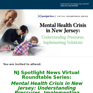 (today, 5/24, 4pm) Building NJ's mental health workforce. | An NJ Spotlight News Roundtable Series