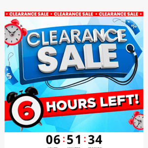 😱 6 Hours Left! Clearance Sale!