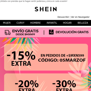 Cupón Finde | 🎸REBAJAS #SHEINmusicfest🔥Hasta -70%🔥